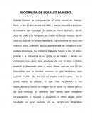 BIOGRAFÍA DE SCARLET DUMONT.
