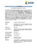 Acta de inicio del contrato No. 117 de 2015