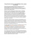 Ensayo Derechos humanos, responsabilidades cívicas y respeto a las minorías