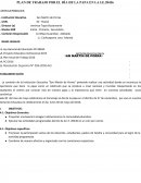 PLAN DE TRABAJO POR EL DÍA DE LA PAPA