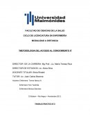 MODALIDAD A DISTANCIA “METODOLOGIA DEL ACCESO AL CONOCIMIENTO II”