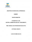 MODELO DE INTERVENCIÓN EDUCATIVA