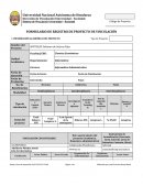 FORMULARIO DE REGISTRO DE PROYECTO DE VINCULACIÓN.