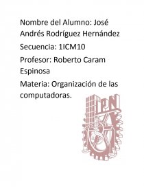 Organizacion de las computadoras.. Página 1