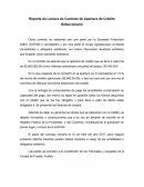 Reporte de lectura de Contrato de Apertura de Crédito Refaccionario
