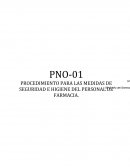 PROCEDIMIENTO PARA LAS MEDIDAS DE SEGURIDAD E HIGIENE DEL PERSONAL DE FARMACIA.