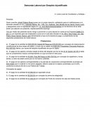 Demanda Laboral por Despido Injustificado