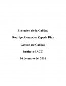 Etapas de la evolución de la calidad.