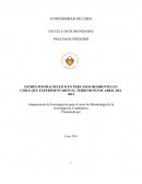 ESTRÉS POSTRAUMÁTICO EN PERUANOS RESIDENTES EN CHILE QUE EXPERIMENTARON EL TERREMOTO DE ABRIL DEL 2014
