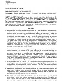 Modelo Accion de tutela inscripcion como victima.. Página 1