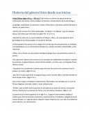 Historia del Genero Lírico