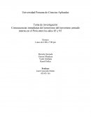 Consecuencias del terroorismo armado del 85 al 90 en el Peru.