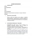 Informe psicopedagogico.
