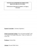 Titulo General del Trabajo: “Ecos de Intertextualidad” entre “La Cautiva” de Esteban Echeverria y “Ema, La Cautiva” de Cesar Aíra.