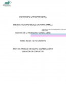 MATERIA: TRABAJO EN EQUIPO, COLABORACIÓN Y SOLUCIÓN DE CONFLICTOS.
