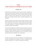 EVOLUCIÓN DE LAS EMPRESAS EN EL ECUADOR