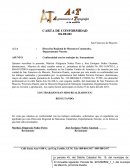 Una carta de conformidad