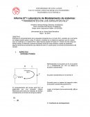 Informe N°1 Laboratorio de Modelamiento de sistemas: “TRANSIENTES EN LOS CIRCUITOS RLC”