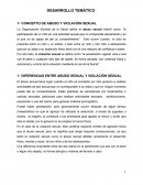 Concepto de abuso y violacion sexual