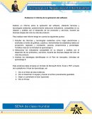 Evidencia 3: Informe de la aplicación del software.