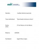 Ejercitando la lectura critica.