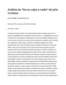 Análisis de “No se culpe a nadie” de Julio Cortázar