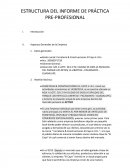 ESTRUCTURA DEL INFORME DE PRÁCTICA PRE-PROFESIONAL
