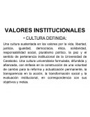 Valores institucionales de la universidad de carabobo.