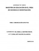 Comunicación afectiva.