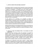 Tema acerca de la relacion entre psicologia y la educacion