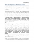 Propuesta barrio la sierra