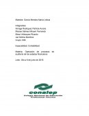 Materia: Operación de procesos de auditoría de los estados financieros