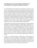 IDEAS PRINCIPALES DE LA FILOSOFIA MODERNA, CONSIDERANDO LOS PLANTEAMIENTOS DEL RACIONALISMO, EMPIRISMO E IDEALISMO