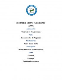 Departamento de admisiones uapa