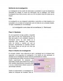 Definicion de investigacion