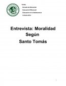 Moralidad según Santo Tomas de Aquino