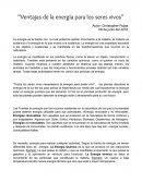 Ventajas de la energía para los seres vivos