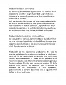 Productividad de un ecosistema.