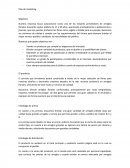 Plan de marketing.Objetivos