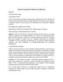 VIOLENCIAS (RE) ENCUBIERTAS EN BOLIVIA... Página 1