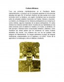 Culturas Mixteca, Teotihuacana, Olmeca