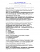 Ley de universidades.