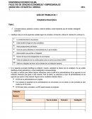 Estadística Descriptiva. GUÍA DE TRABAJO No 1
