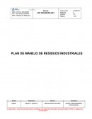 PLAN DE MANEJO DE RESIDUOS INDUSTRIALES