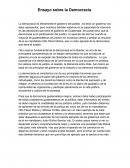 Ensayo de la Democracia guatemalteca.