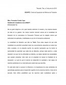 Carta de exposicion de motivos de Titulación