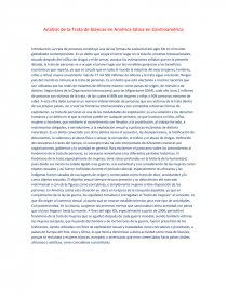 Un Análisis de la Trata de blancas en América latina en Centroamérica. Página 1
