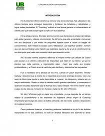 COACHING método el cual busca generar un entrenamiento al cliente para que este pueda lograr cumplir con sus objetivos.. Página 1