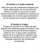 El hombre y el medio ambiente.