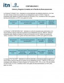 Cálculo y Registro Contable de la Planilla de Remuneraciones
